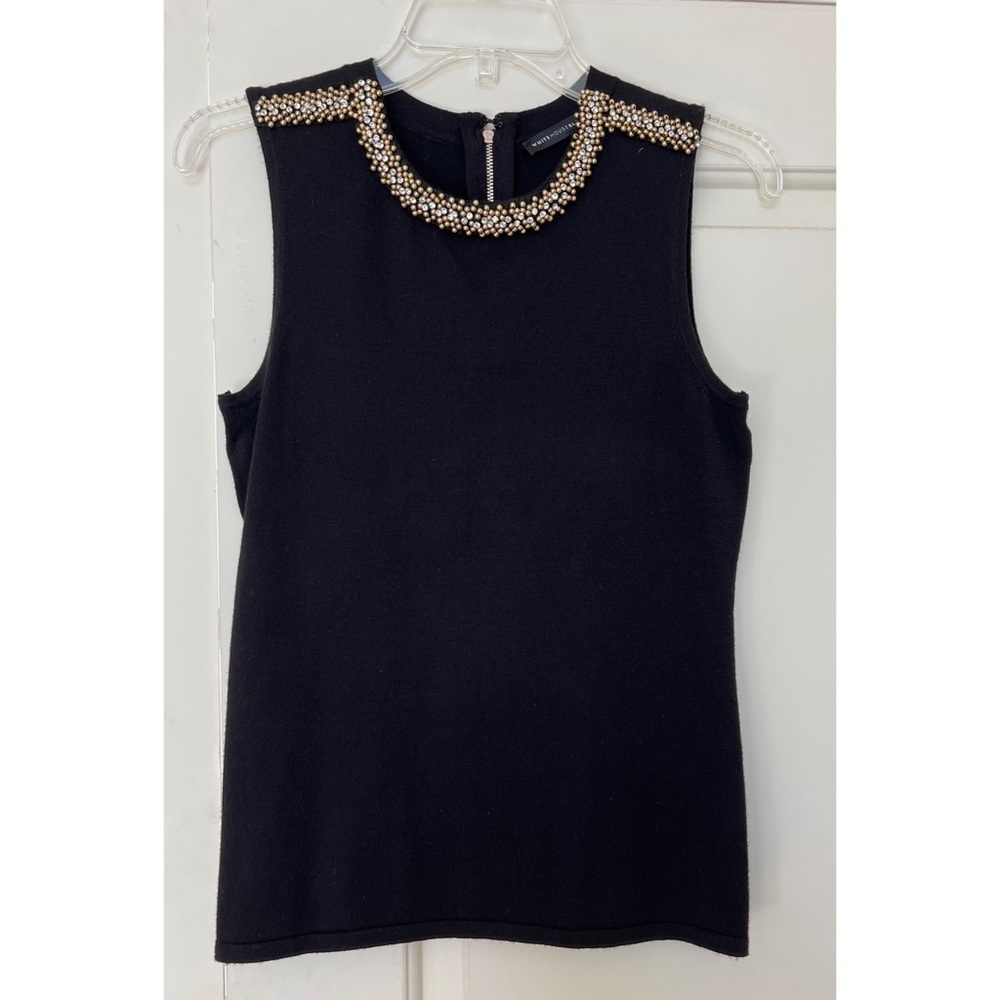 Whbm SLEEVELESS EMBELLISHED TOP.  SIZE S